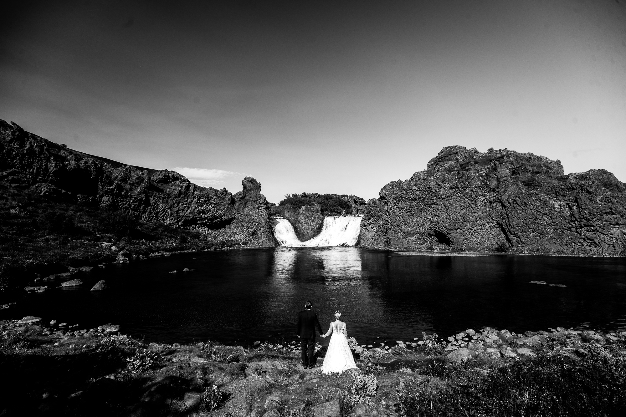 Intimate Wedding at Hjalparfossar in Iceland